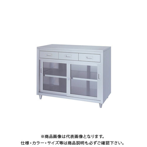【貨物輸送別途】【直送品】シンコー ステンレス鋼庫入れ庫(一段式/引出付) 1800×450×950 LADG-18045【受注生み出すこと】