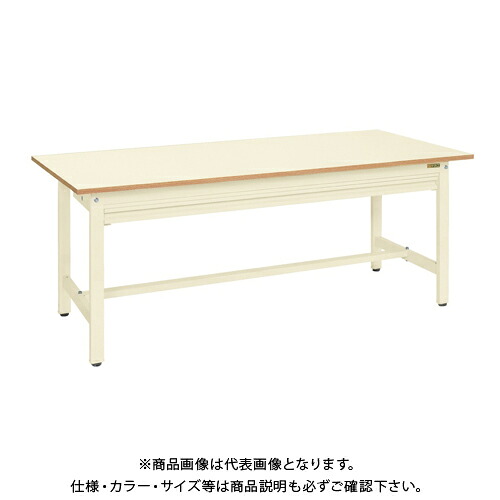 【貨物輸送別途】【直送品】サカエ SAKAE 軽さやり方台KS手合い 全面引出付(ポリエステル天板) W1200×D900×H740 象牙色 KS-129PZI