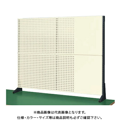 【送料別途】【直送品】サカエ SAKAE ポール型架台(パンチングパネル付) W1200×D50×H1010 (ダークグレー×アイボリー) KP-M120P