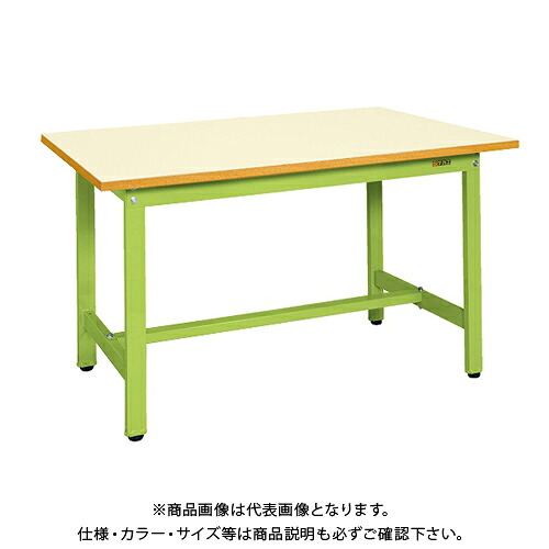 【貨物輸送別途】【直送品】サカエ SAKAE 軽さ御役目台KS印字機(ポリエステル天板) W1200×D900×H740 (緑であること×象牙色) KS-129PIG
