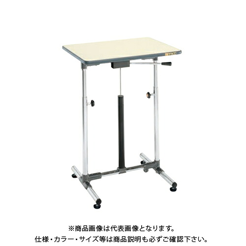 【送料別途】【直送品】サカエ SAKAE 軽量セルワーク作業台(シングル脚/メッキタイプ/ガスバネ式) 固定タイプ W600×D450×H645~895 CLG-6045PMA