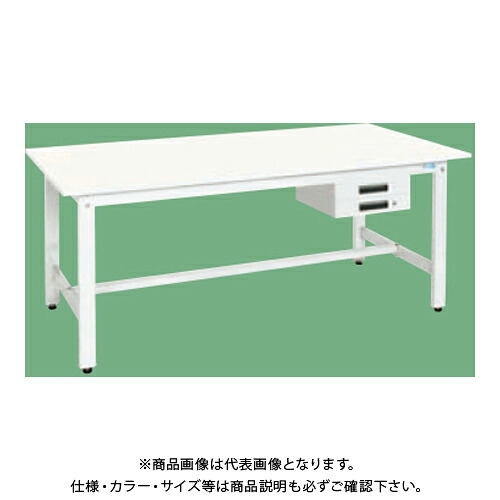 【送料別途】【直送品】サカエ SAKAE 軽量作業台(KKタイプ/抗ウイルス天板) キャビネット2段 W1800×D600×H740 ホワイト KK-68BVPW|工具屋「まいど!」