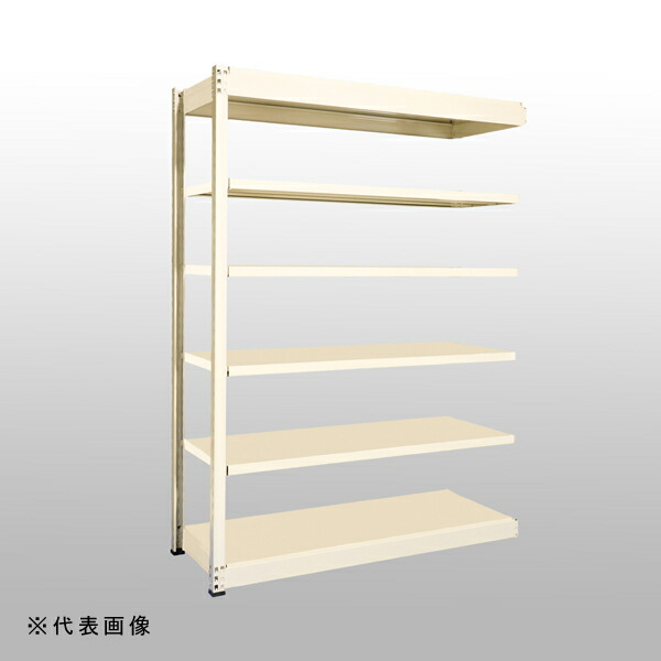 【送料別途】【直送品】中量ラックGSN型 (500kg/連結タイプ) 高さ2100×間口1800×奥行902mm 天地6段 アイボリー 扶桑金属 GSN-J2118E6R