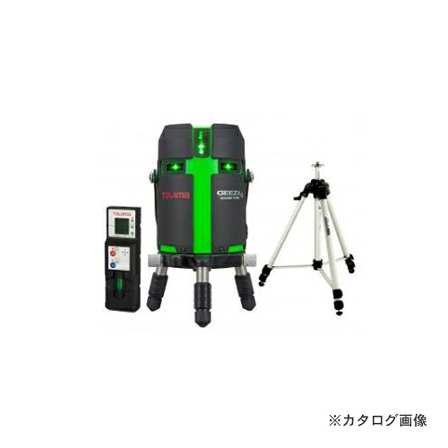 タジマ物の具 Tajima 緑であることレーザ墨出し器 GEEZA検知器 KJC書き割り (受光器・三脚架付) GZAS-KJCSET