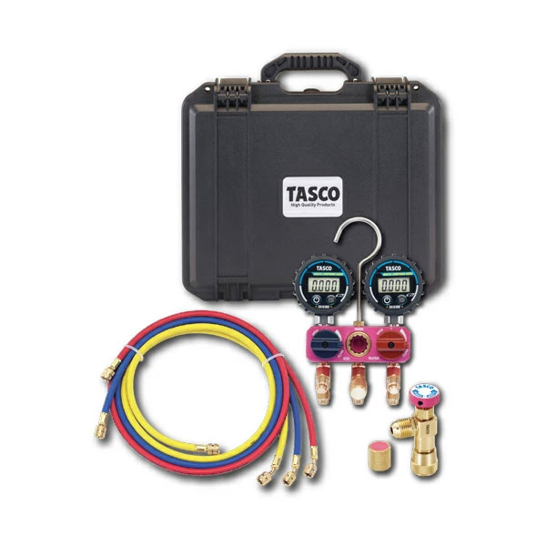 【空調設備市2026】TASCO タスコ ミニボールバルブ式デジタルマニホールド人並み外れた一揃いの道具 STA122MD-T1