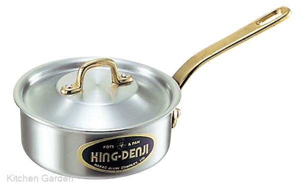 鍋キングデンジ浅型片手鍋 目盛付 24cm Ih電磁調理器対応 キッチンガーデン 片手鍋浅型のih対応ステンレス鍋