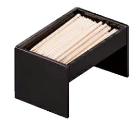 新長箸用箸箱用 楊枝BOX 黒ＯＭ　～和のおもてなし～ 楊枝入れ 楊枝立て 爪楊枝 容器 入れ カトラリー 卓上 箸 箸箱 業務用 お箸 和食器 器 料理 和食 懐石 食膳 和風 ]。