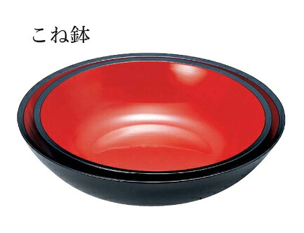 こね鉢 内黒朱 尺8  ～和のおもてなし～ ソバ 目の前 饂飩 うどん 鉢 こね鉢 蕎麦 和食 一皿分の料理 和食器 懐石 和風 ]。