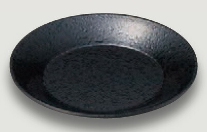 7寸 羽反盛皿 新黒石目 (竹ス付)　～和のおもてなし～ 皿 盛皿 料理 業務用 竹ス 和食器 器 和食 懐石 食膳 和風 ]。