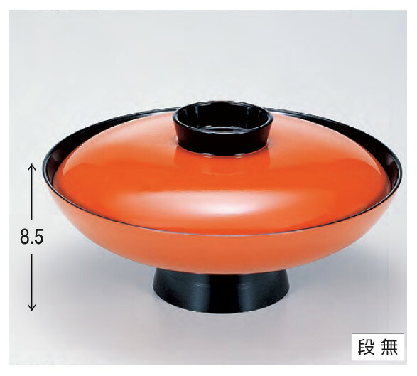 8寸 小槌型 丼 朱つば黒　～和のおもてなし～ 丼 どんぶり 器 食器 丼鉢 かわいい おしゃれ 業務用 和食器 和食 懐石 和風 料理 食膳 ]。