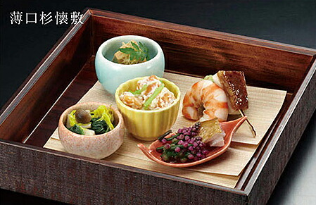 杉懐敷 (長角・大／薄口) 200枚入　～和のおもてなし～ 懐敷 杉 業務用 料理 和食 和食器 懐石 食膳 和風 ]。