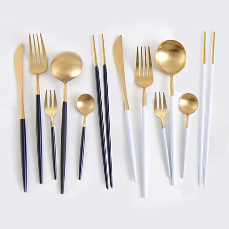 cesa beams 最新作改良品6本×２セット カトラリー　カトラリーセット おしゃれ　お箸1膳プレゼントキャンペーン中　20cm　17色選べる　カトラリーセット　ゴールド　北欧　スプーン フォーク ナイフ お箸 デザートフォーク　食器　結婚祝い