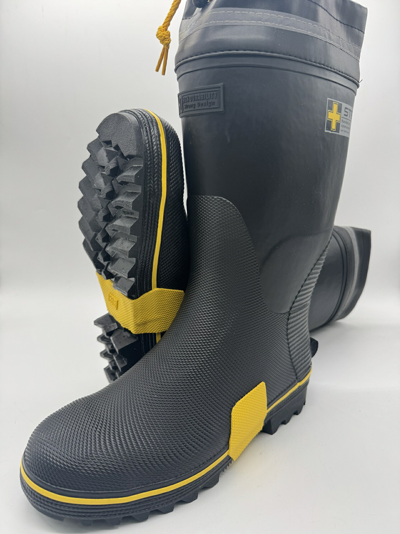 楽天市場】送料無料 TPE安全長靴 つや消し黒 M〜3L 25〜28cm しなやか