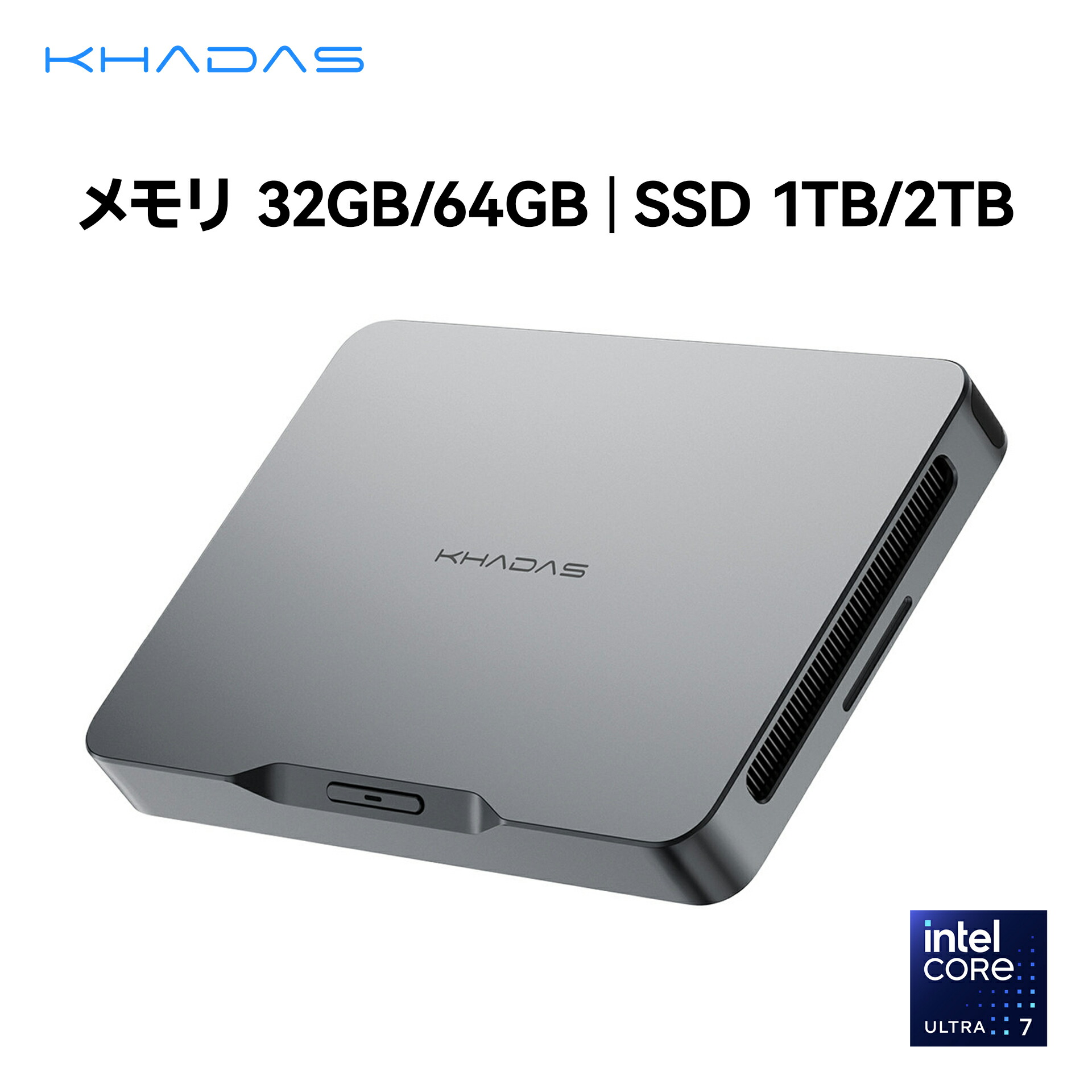 Khadas Mind 2 ミニマイコン｜intel Core Ultra 7 155H｜ おすすめミニマイコン｜32GB・64GB記憶装置 +SSD1結核症・2結核症、実業界のない 5.55Wh蓄電池を内臓（最大限度25第四次元）｜Wi-Fi 6E/BT 5.3｜Thunderbolt 4で最大限度8K｜Copilot相応う人工知能学 マイコン｜地球初モデュール式ミニマイコン