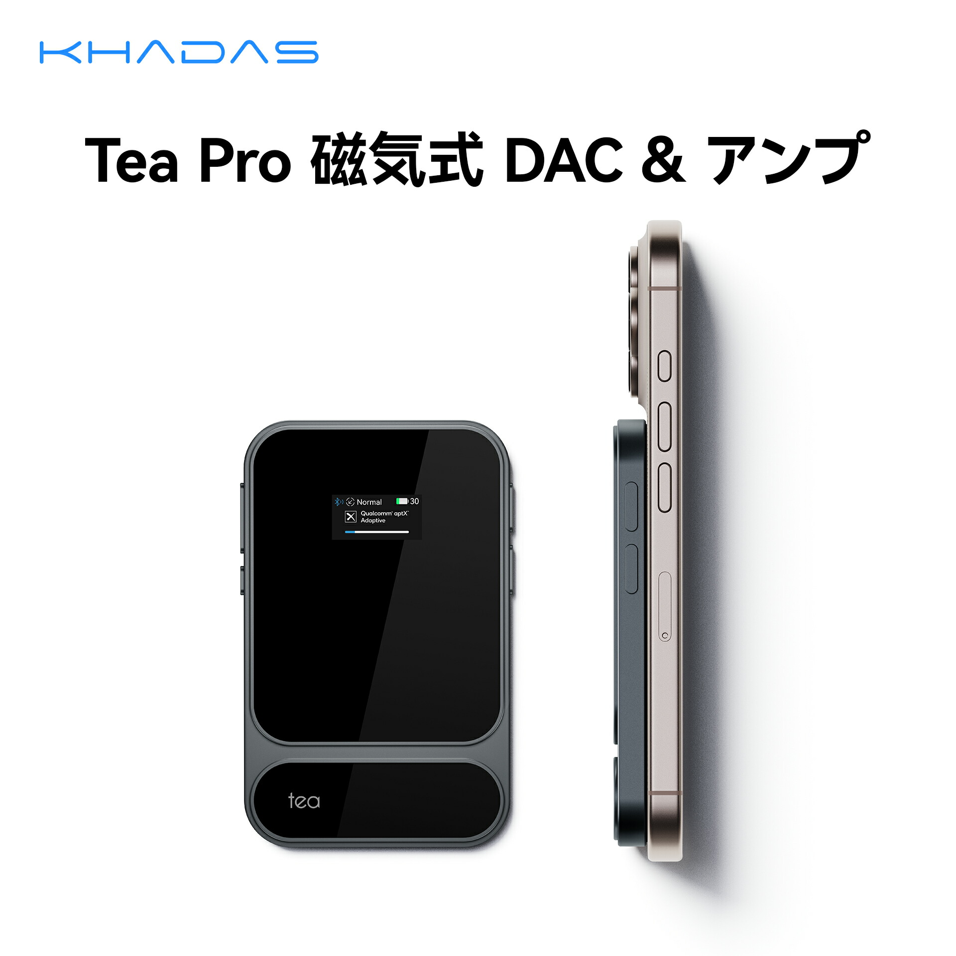 Khadas Tea Pro 磁気式受話器アンプリファイアー 携帯型アンプリファイアー ES9039Q2M DAC心付け Qualcomm QCC5181 XMOS XU316-1024積み上げる 0.95inAMOLED見せびらかす 4.4粍\u00263.5粍最終生産物  BT 5.4 768kHz/32bit Hi-Res相応う  DAC アンプリファイアー