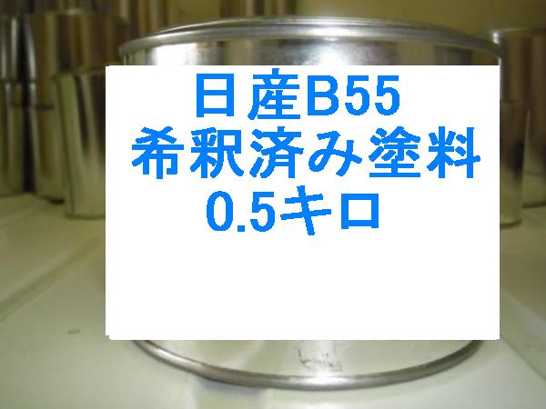 日産B55　塗料　ソラブルー　キューブ キュービック　1液希　希釈済　0.5kg｜KH企画