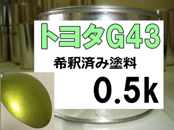 トヨタG43　イエローグリーンマイカM　塗料　bB　希釈済｜KH企画