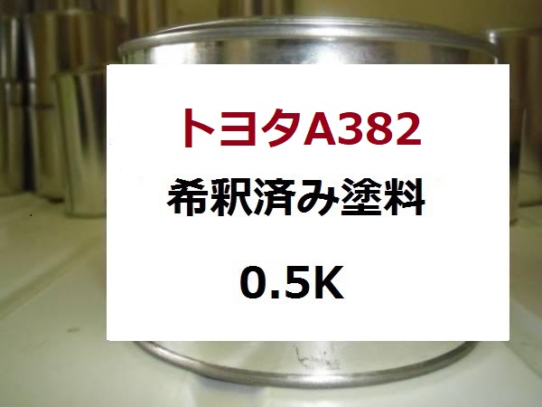 トヨタA382 塗料 レッド プログレ 希釈済 カラーナンバー カラーコード A382 |KH企画