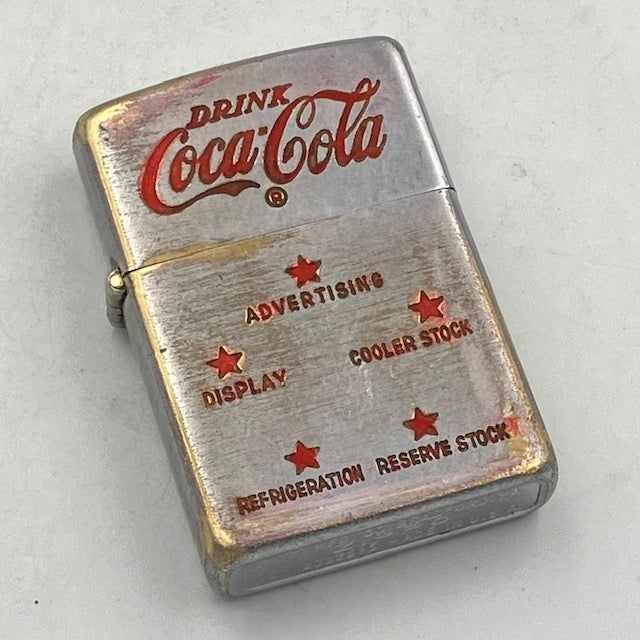 ZIPPO ジッポー ライター 1949～1951年 コカ・コーラ 希少なファイブスター コカコーラ PAT.2032695 ニッケルシルバーインナー 【海外直輸入中古品】