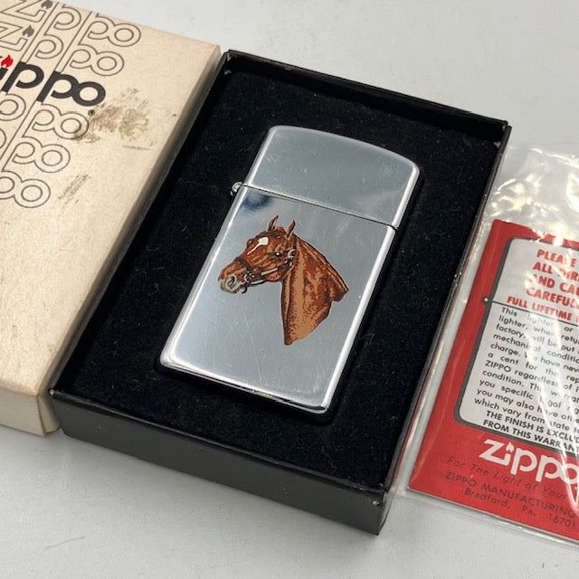 ZIPPO ビンテージ ジッポー 1982年 珍しいスリムのタウン＆カントリー スリムライター 中古 動作確認済み