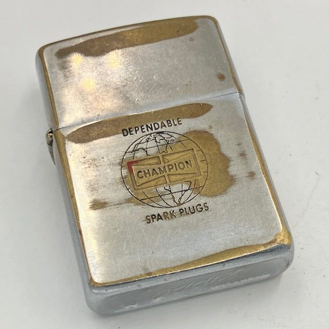 ZIPPO ビンテージ ジッポー 1964年 CHAMPION SPARK PLUGS 地球儀ロゴ チャンピオンスパークプラグ PAT.2517191 中古 動作確認済み