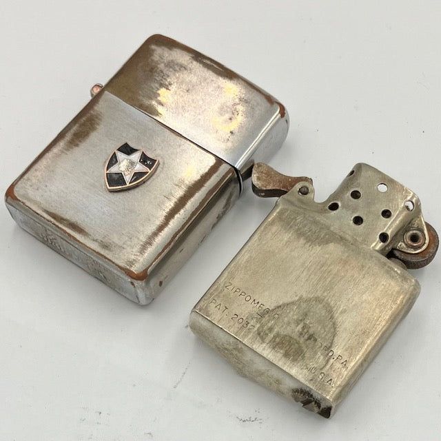 ZIPPO ビンテージ ジッポー 1947年～1949年 3バレル ニッケルシルバーインナー 中古 動作確認済み