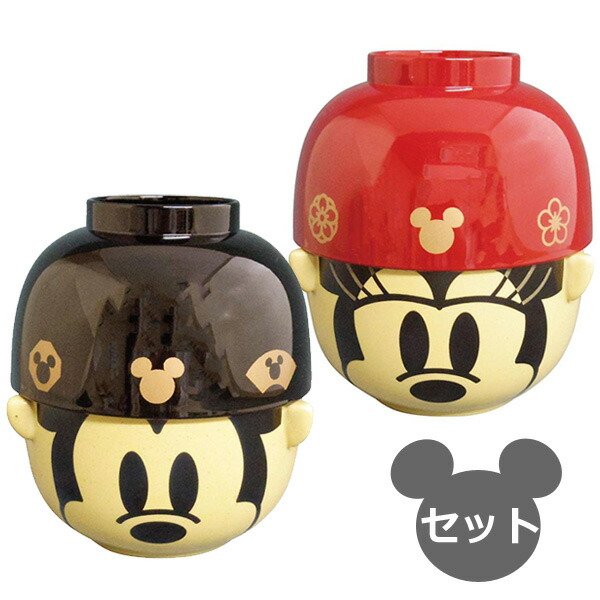 楽天市場 サンアート ディズニー 和風汁椀 茶碗セット 大 ミッキーマウス ミニーマウス San2555 ペア Disney おわん おちゃわん 味噌汁 ご飯 Kichi Kiche