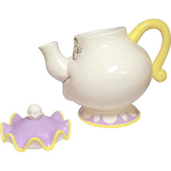 楽天市場 サンアート ディズニー 美女と野獣 ポット夫人 ティーポット 茶こし付 San2690 Kichi Kiche