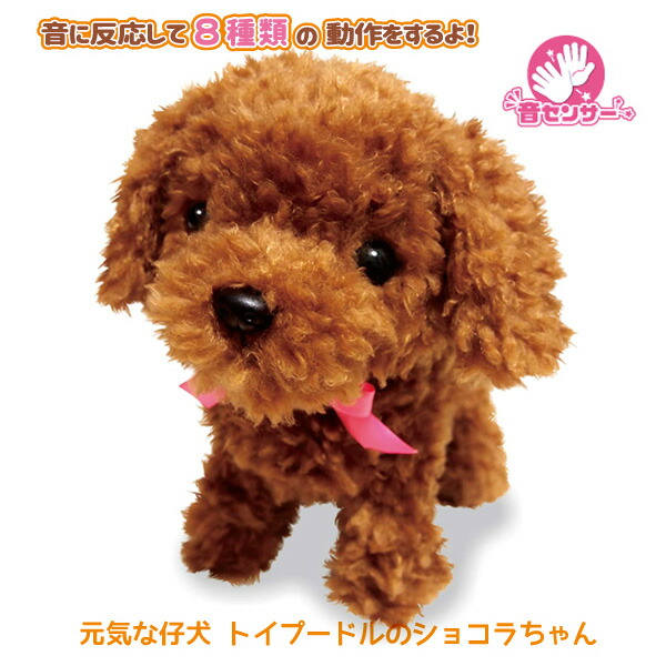 オスト 元気な仔犬トイプードルのショコラちゃん 動くおもちゃ ロボット ぬいぐるみ 動く