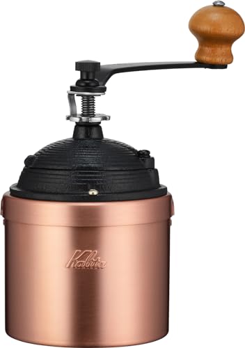 カリタ Kalita 珈琲圧砕機 銅製 手挽き 手動 赤金-2#42086 アンティーク 珈琲圧砕機 フタ付き添い人 手挽きコーヒーミル-コーヒー・お茶用品-キッチン用品・食器・調理器具