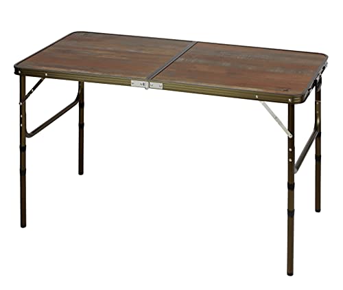 キャプテンスタッグ(CAPTAIN STAG) アウトドアテーブル テーブル フォールディングテーブル 120×60cm 高さ4段階調節可能 4