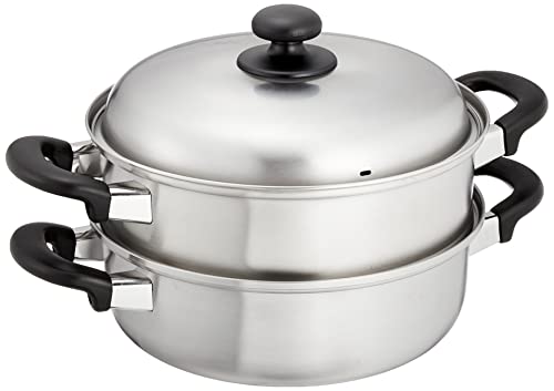 和平フレイズ 燕三条 二段蒸し器 24cm 蓋付 ステンレス IH・ガス対応 燕三(えんぞう) EM-017｜kichibei