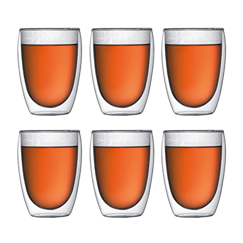 BODUM ボダム グラス コップ タンブラー PAVINA パヴィーナ ダブルウォールグラス 350ml 6個セット 保温保冷性 二重構造 耐