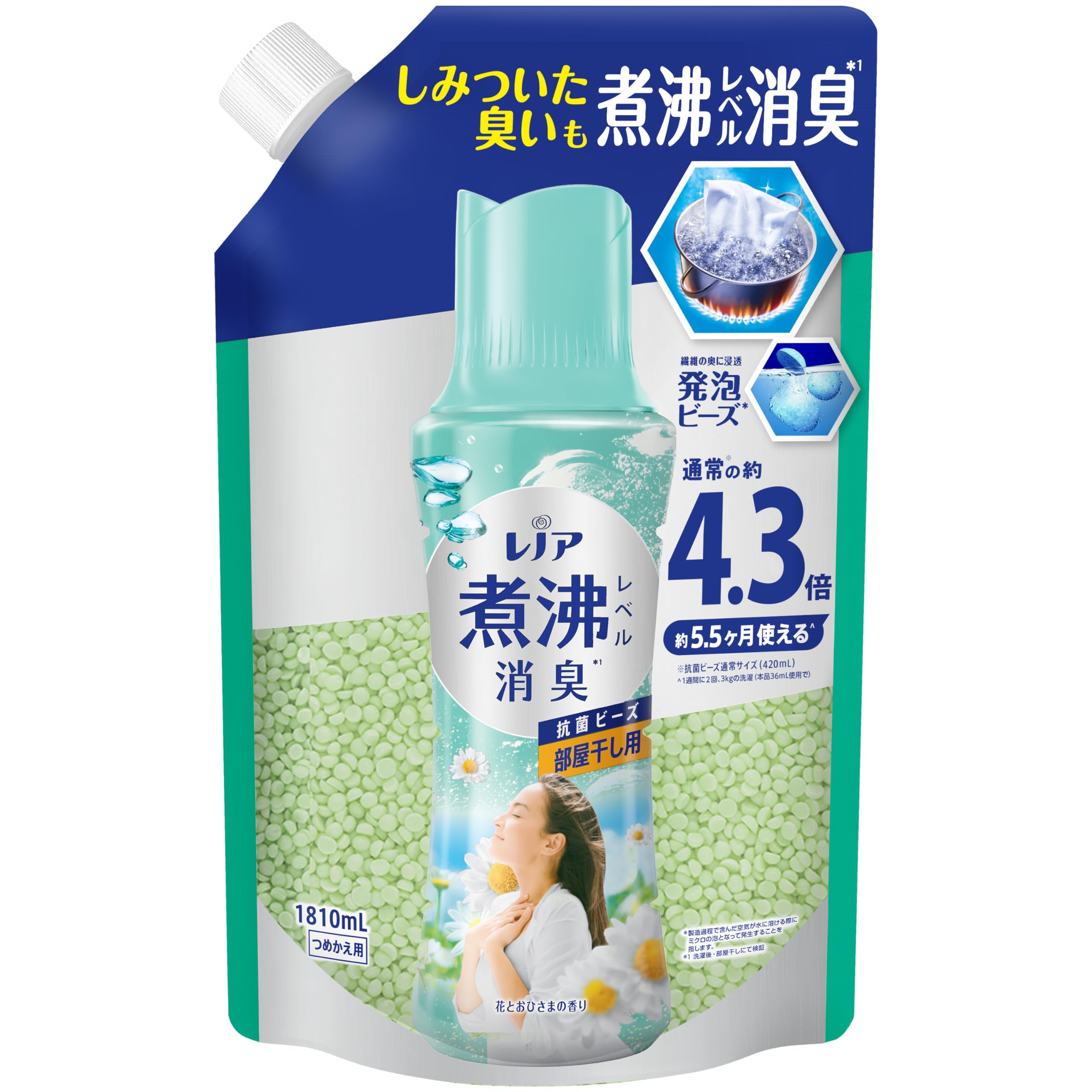【楽天市場】レノア 超消臭 煮沸レベル消臭 抗菌ビーズ 部屋干し 花とおひさまの香り 詰め替え 1810mL [大容量]：kichibei