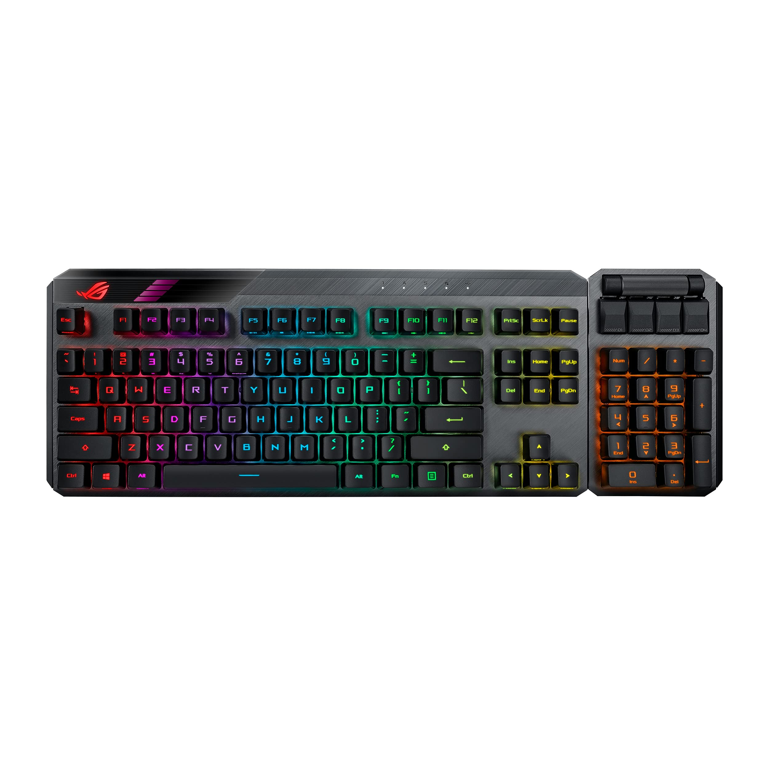 ASUSTek ゲーミングキーボード ROG Claymore II メカニカル ワイヤレス/有線 ROG-RXスイッチ 80%/100%レイア画像