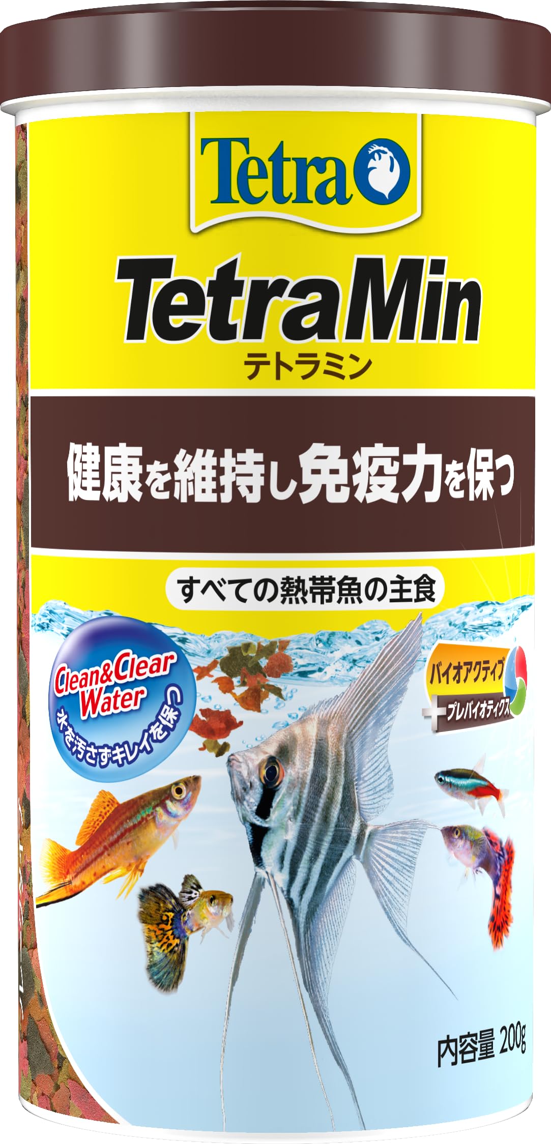 テトラ (Tetra) テトラミン NEW 200g 熱帯魚の主食 水を汚さずキレイを保つ 食べ残しやフンが下方への傾き 熱帯魚 エサ フレーク