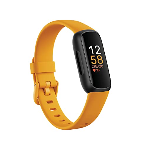 Fitbit Inspire 3 フィットネストラッカー Morning Glow/Black FRCJK L/S大きさ [最大限度10昼日なかのバッテ