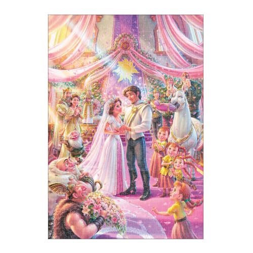 テンヨー(Tenyo) 【日本製】 1000ピース ジグソーパズル ディズニー 塔の上のラプンツェル 幸福のウェディング ラプンツェル＆ユージー画像