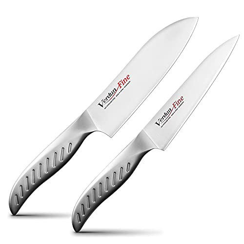 下村工業 日本製 ヴェルダン ファイン 三徳 160mm / ペティ ナイフ 130mm / 包丁 2本セット モリブデン バナジウム 鋼 食洗|kichibei