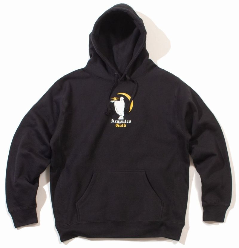 ACAPULCO GOLD \"REAPER\" PULLOVER SWEAT HOODIE / black  アカプルコ・ゴールド スウェットフーディー