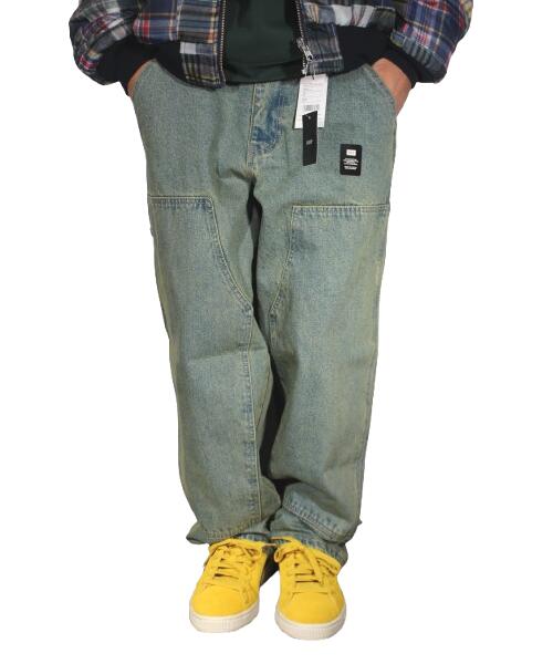 HUF / KINDA LOOSE DOUBLE KNEES / indigo earth　　ハフ　ダブルニー・デニムパンツ｜KICKBACK 20,900円