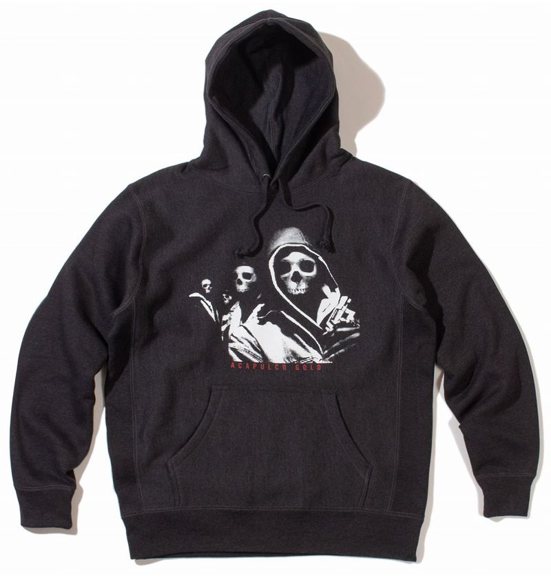 ACAPULCO GOLD / KNOW THE LEDGE PULLOVER SWEAT HOODIE / charcoal アカプルコゴールド スウェットフーディー|KICKBACK