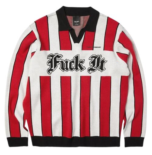 HUF / MIDFIELD JERSEY SWEATER / red  ハフ ニットジャージ
