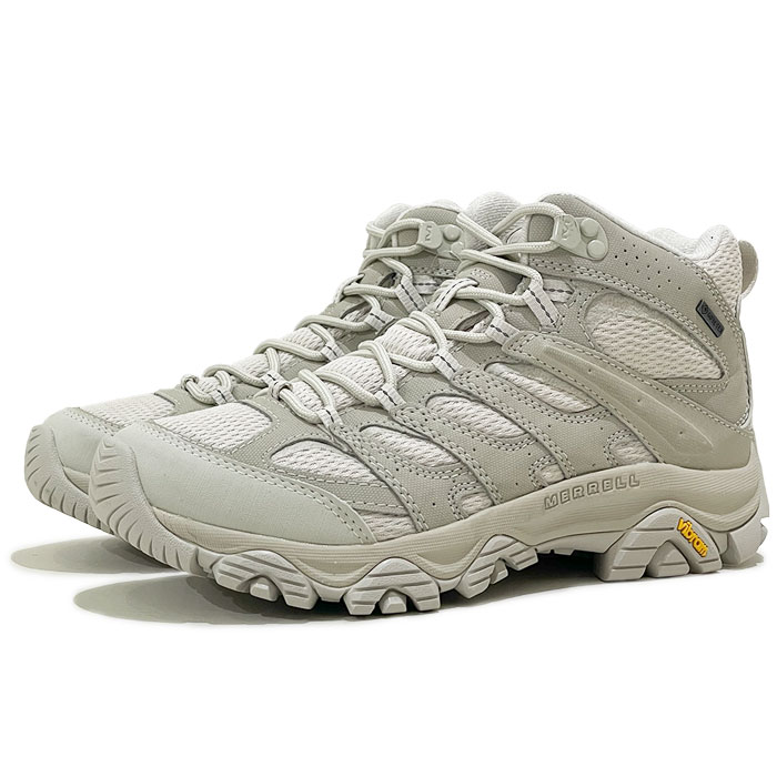 MERRELL メレル モアブ 3 シンセティック ミッド ゴアテックス MOAB 3 SYNTHETIC MID GORE-TEX 500435 BIRCH / BIRCH【BRH / 25.5糎-28.5糎】バーチ バーチ 象牙色 透湿 雨合羽 アウトドア トレッキング スニーカー メンズ