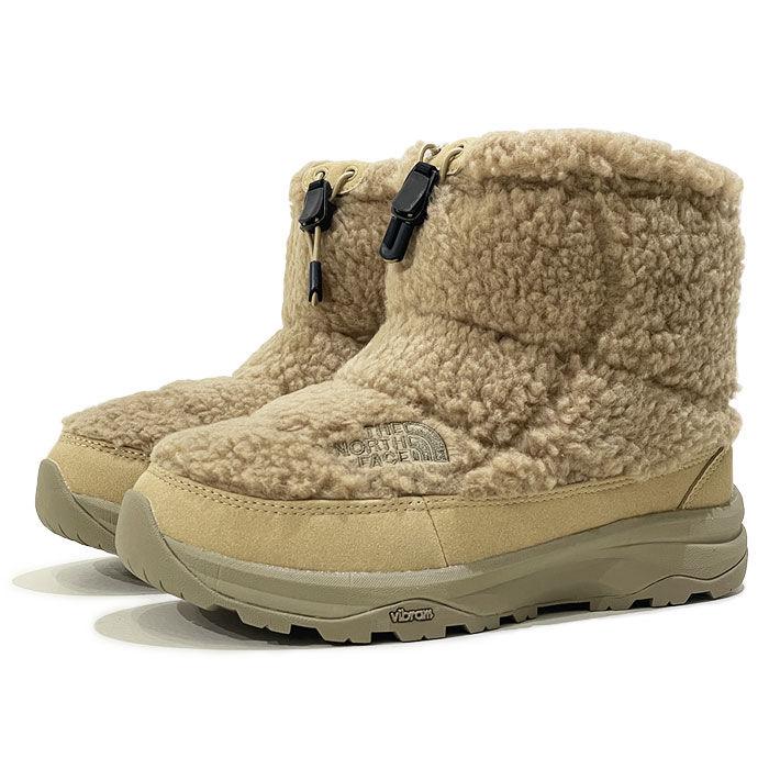 THE NORTH FACE Nuptse Bootie Short Fleece ザ 北の方 人間の顔 ヌプシ ブーティ 遊撃手 フリース NF52578 【KT / 23.0珊-25.0珊】 ケプルタン ベージュ スノーブーツ ボアフリース サーモ点火装置 ヴィブラム アウトドア レディース ユニ一発やる