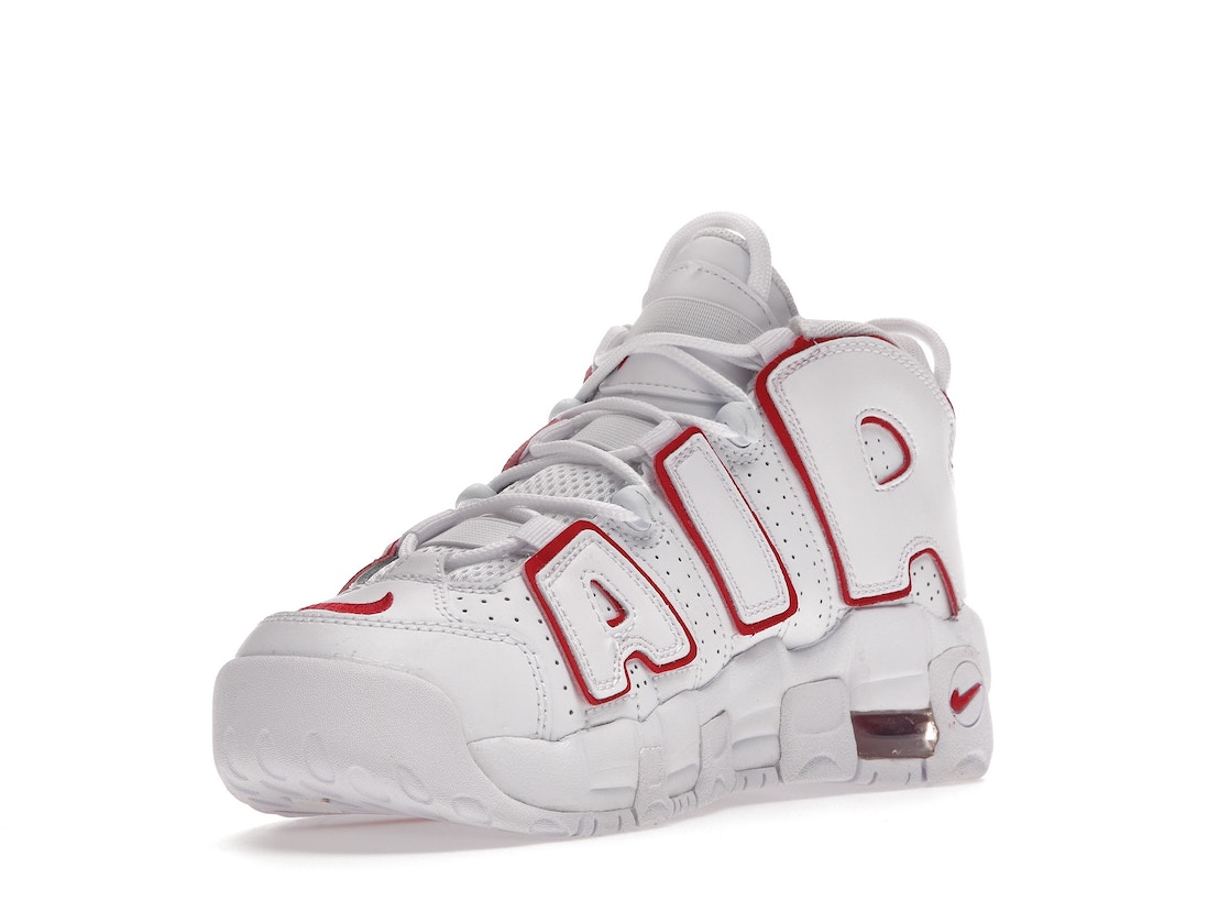 Nike Air More Uptempo White Varsity Red Outline (2018 2021) (GS