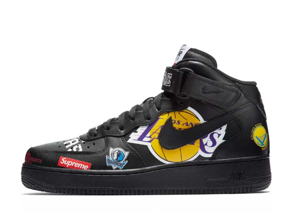 継続期間制限事項【1000円OFF】クーポン券！Nike シュプリーム × NBA × ナイキ 空軍1 ミッド ’07 黒いこと ナイキ AQ8017-001 メンズ スニーカー 駈けっくらシューズ 21SN-AQ8017-001 メンズ靴-スニーカー-靴