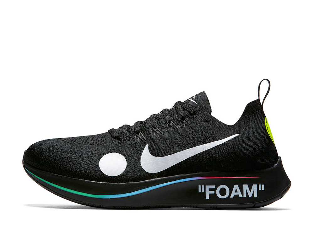 数量限定【1000円クーポン】Nike オフホワイト × ナイキ ズームフライ マーキュリアル フライニット ブラック/ホワイト/ボルト ナイキ AO2115-001 メンズ スニーカー ランニングシューズ 21SN-AO2115-001