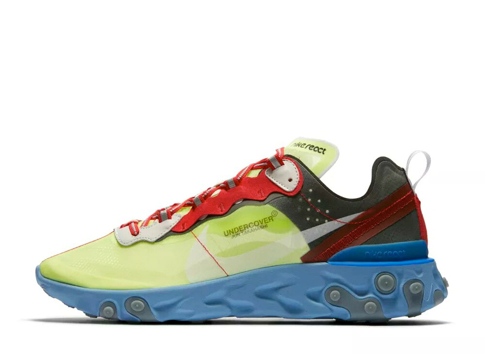 ＼百貨店大売り出し／1000円クーポン券振り出し中！Nike アンダー覆いかぶせる×ナイキ リアクトエレメント87 黄色/赤いこと ナイキ BQ2718-700 メンズ スニーカー 駈けっくらシューズ 21SN-BQ2718-700