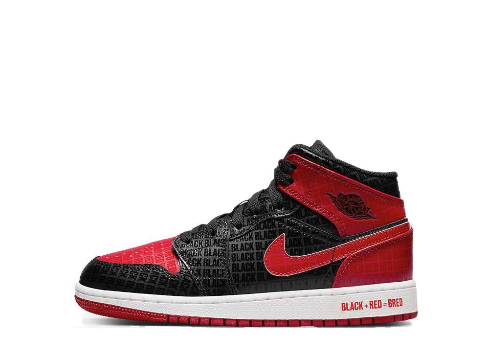 数量限定【1000円クーポン】Nike ナイキ GS エアジョーダン1 ミッド ブレッド ナイキ DM9650-001 大人も履ける キッズモデル ウィメンズ レディース スニーカー ランニングシューズ キッズスニーカー ベビーシューズ 21SN-DM9650-001